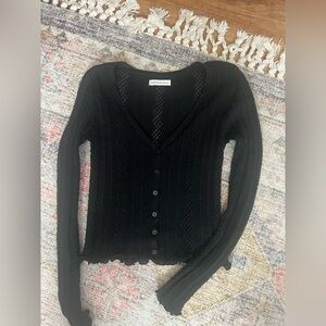 Aeropostale Women's Black Button-Up Cardigan
